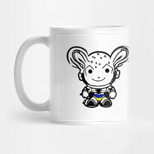 Bunny in UA colours as sticker Mug